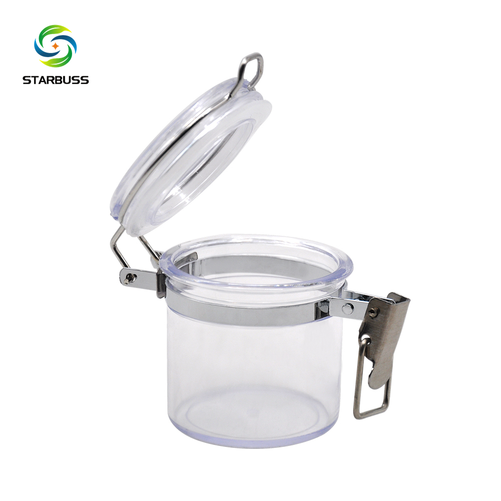 Transparent Acrylic Airtight Stash Jar 2.17 Inches Multi-Use Vacuum Seal Portable Storage Container for Tobacco Herbs