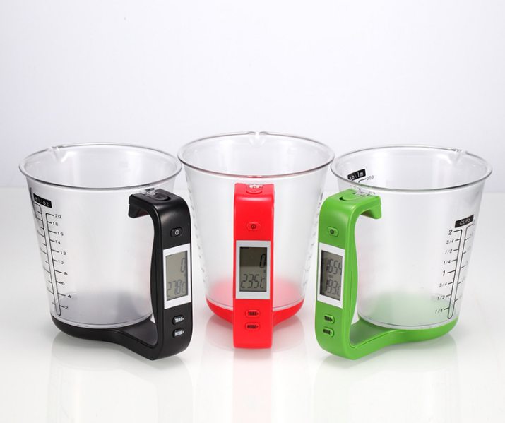 multi-function plastic digital measuring cup  Household mini scale coffee kitchen weighing tool