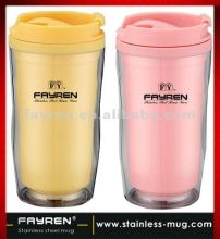 Double plastic auto mug