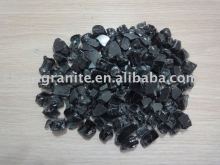 crushed black glass rock