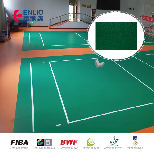 plancher de terrain de badminton en vinyle