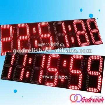 6 digital led clock,wall clock display