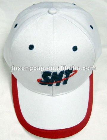 SMT 3d embroidered logo sport baseball cap with embroidered eyelets