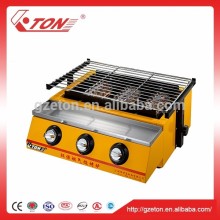 Three-burner Gas Environmental Outdoor BBQ Roaster with Glass Cover