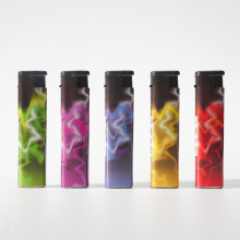 Electric Arc Pattern Windproof Flame Plastic Piezo Lighter
