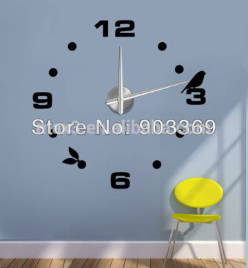 2016 fashion round clocks wall sticker clock competitive metal wall clock