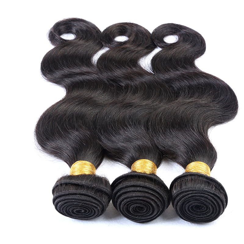 high quality mink brazilian hair bundles with lace frontals, body wave lace frontal natural color hair,pure human hair bundles