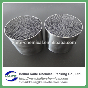 Catalytic converter motorcycle round honeycomb metallic catalyst substrate