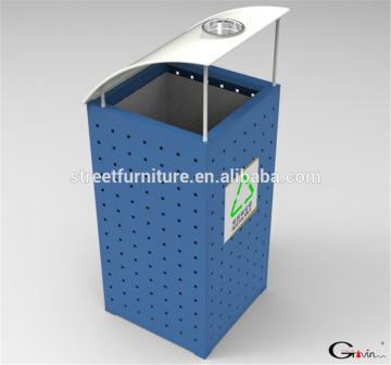 Galvanized outdoor iron metal trash cans