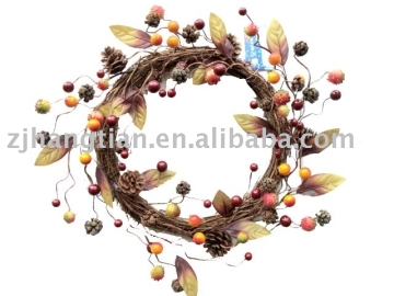artificial fruit wreath