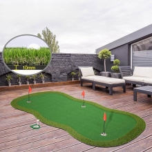 Professional Golf Putting Training Mat with Mixed Turf for Enhanced Practice
