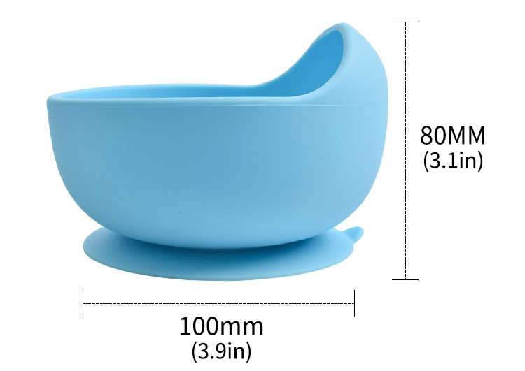 New Products Silicone Spoon with Wooden Handle Hot Sale Silicone Baby Suction Bowl Food Grade Silicone Bibs