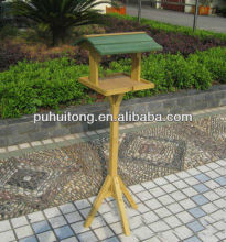 wooden bird table with pole