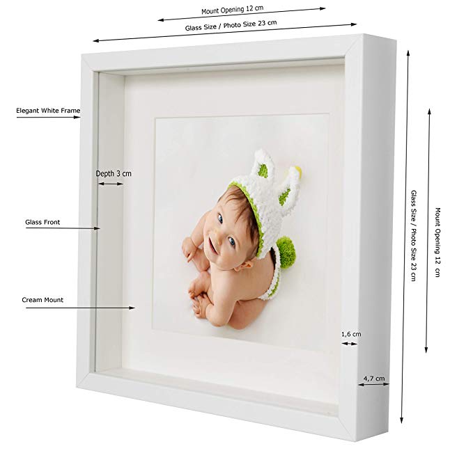 High quality custom MDF cheap 3D deep square shadow box frame display photo frame wholesale