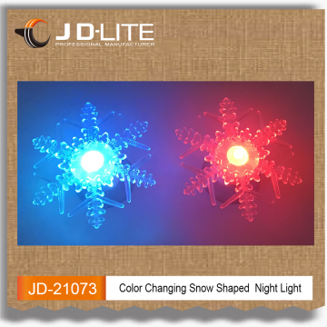 Hot sale color changing snow shape chrismas led night light