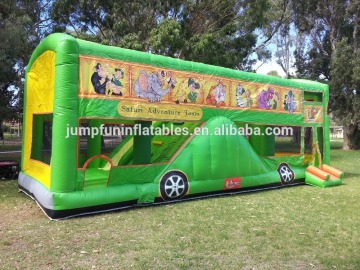 slide inside bounce house kids inflatable bus jumping castle