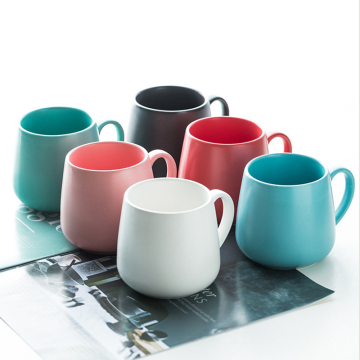 wholesale colorful matt ceramic mug sublimation porcelain mug set cups