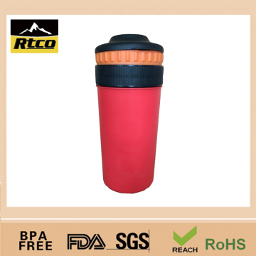 500ml PP bottle sports water bottle in red color