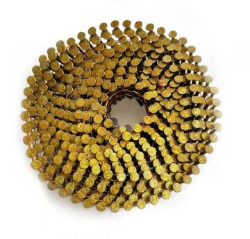 Full thread, yellow paint, small cap rolling nail