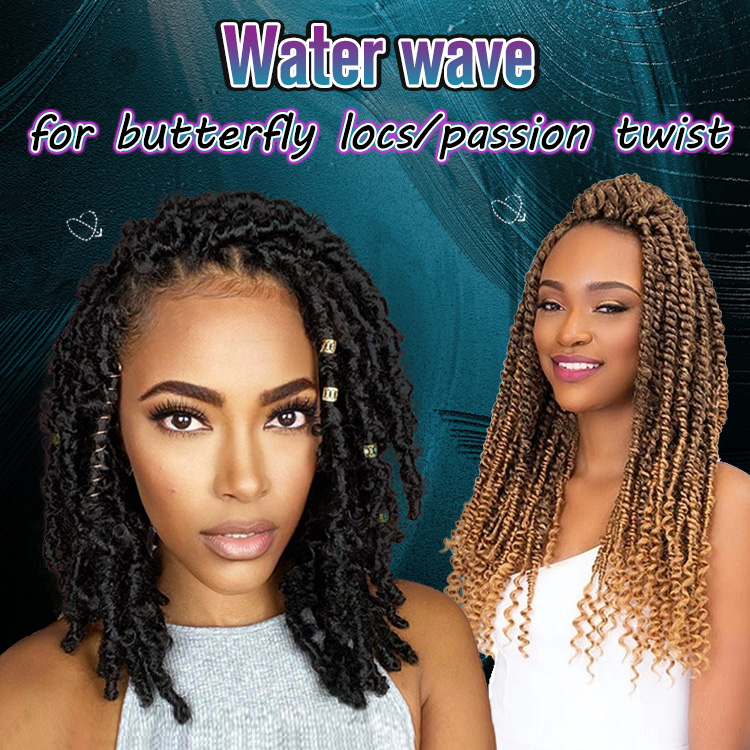 Julianna Passion Twists Meches Water Wave Braid Braids Waterwave 18 Inch Hair Braiding Hair Crochet Passion Twists