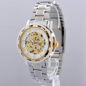 Gold automatic bangle small men's wrist watch