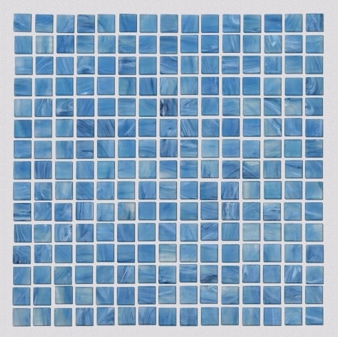 Blue Square Glass Mosaic For Outdoor Swimming Pool