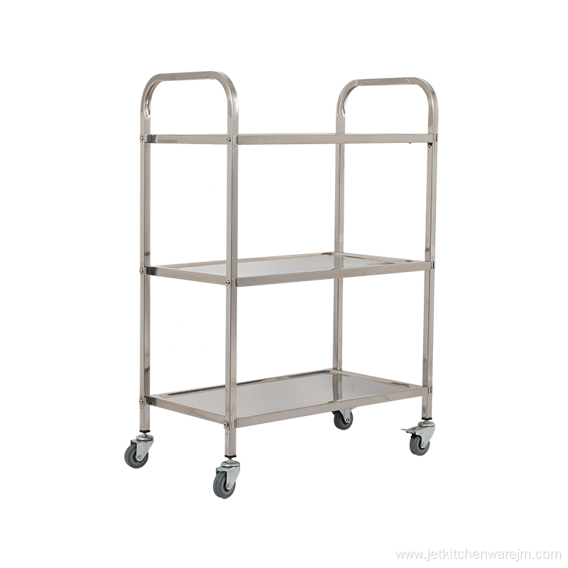 Dismounting Three Tiers Stainless Steel Food Trolley