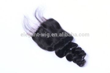 Elegant-wig mongolian hair lace closure,density 120% malaysian body wave closure in stock