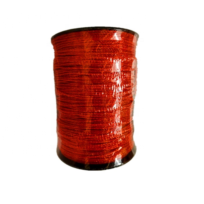 Red and white fio eletro plastico 500MT plastic electric wire for cattle sheep fencing