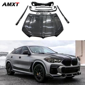 LD Style Carbon Fiber Kits - Hood, Side Skirt, Diffuser, Front Lip, Rear Spoiler - Perfect Fit for BMW X6 G06
