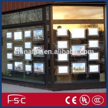 led crystal light panel for retail store or estate agent window display