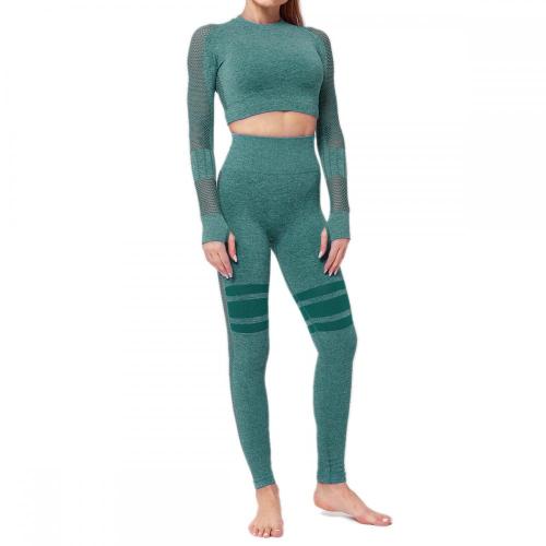 High Waist Gym Mesh Leggings Suit