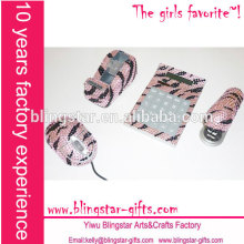 zebra print rhinestone stationery set