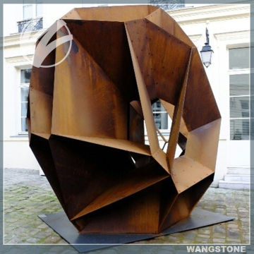 Contemporary art decoration corten steel exotic sculpture