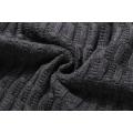 Men's Knitted Cable-Chain Buttoned Shawl Hoodie