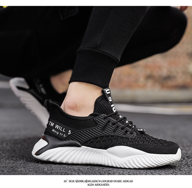 2021 Fashion New Designs Excellent European Style Fly Knitted Mesh Sports Shoes For Men