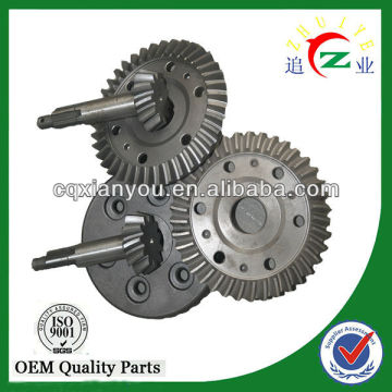 crown wheel and pinion gear of rear axle differential