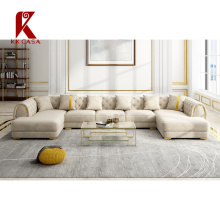 Modern U Shape Modular Velvet Sofa for Luxury Living Rooms