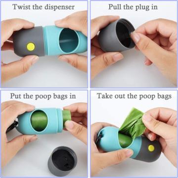 Flashlihgt के साथ कुत्ते poop बैग dispenser