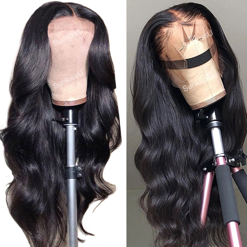Cheap price body wave transparent glueless lace wig, 13*6 virgin cuticle aligned transparent lace wig
