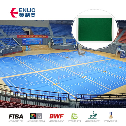 suelo de vinilo adhesivo alfombra de pista de bádminton suelo de plástico de pista de bádminton de alto rebote