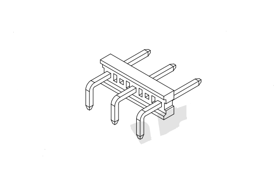 3.96mm zift 90 ° gofret konektör serisi dw3961ra-xp-a