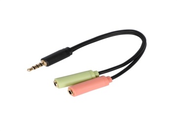 3.5mm Stereo Plug to 2 Jack Plug Cable