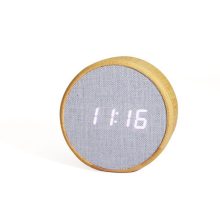 Bamboo Alarm Clock: Creative Multi-function LED Digital Table Clock with Temperature