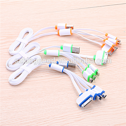 Venta caliente 4 in1 Multi USB Cable de carga para iPhone Samsung HTC LG Teléfono Power bank