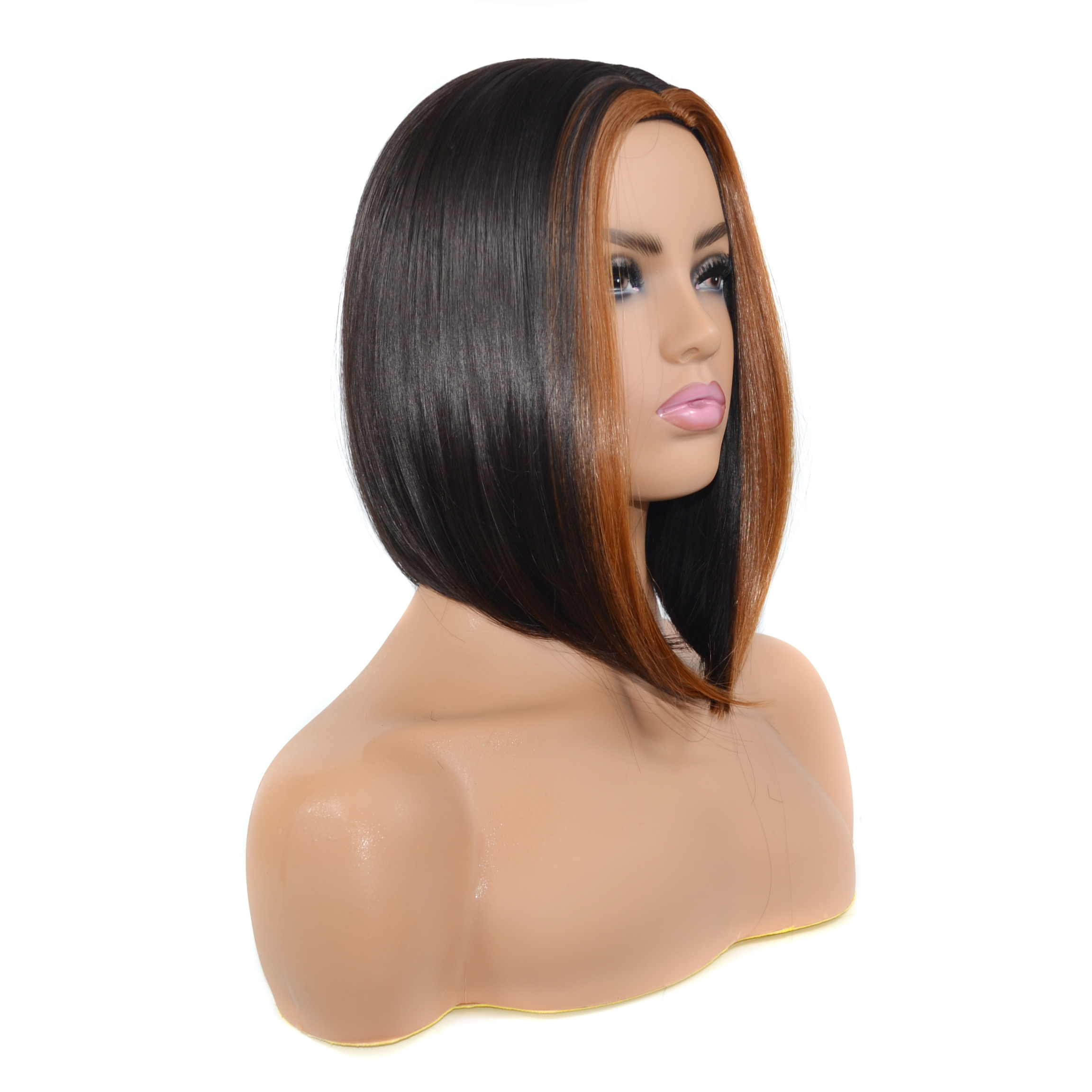 MYZYR wholesale women gradient color short hair bob wig cheap hair high quality synthetic hair