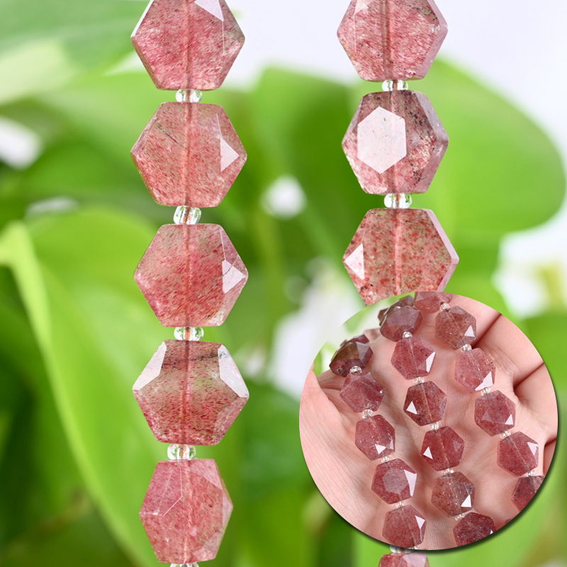 Faceted Natural Crystal Beads