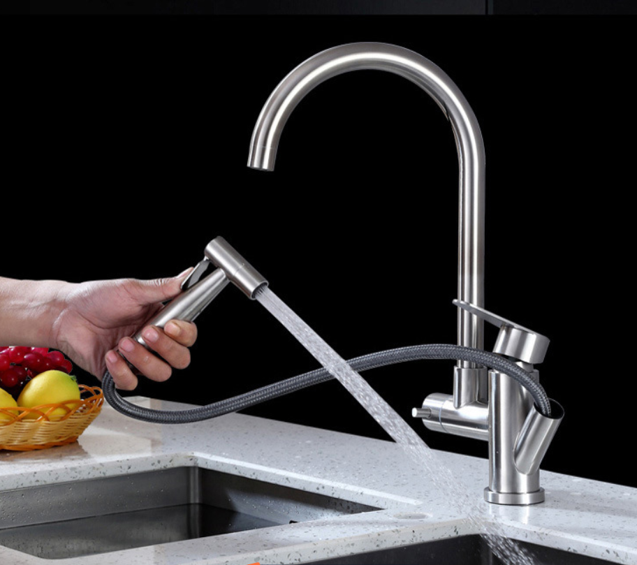 Nouveau design en acier inoxydable SS304 fonction de robinet d&#39;évier de cuisine lavage de pulvérisation et robinet de cuisine avec pulvérisateur