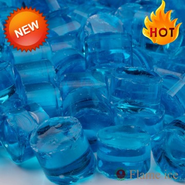 Hot sale Ocean Blue tubes glass for fire pit