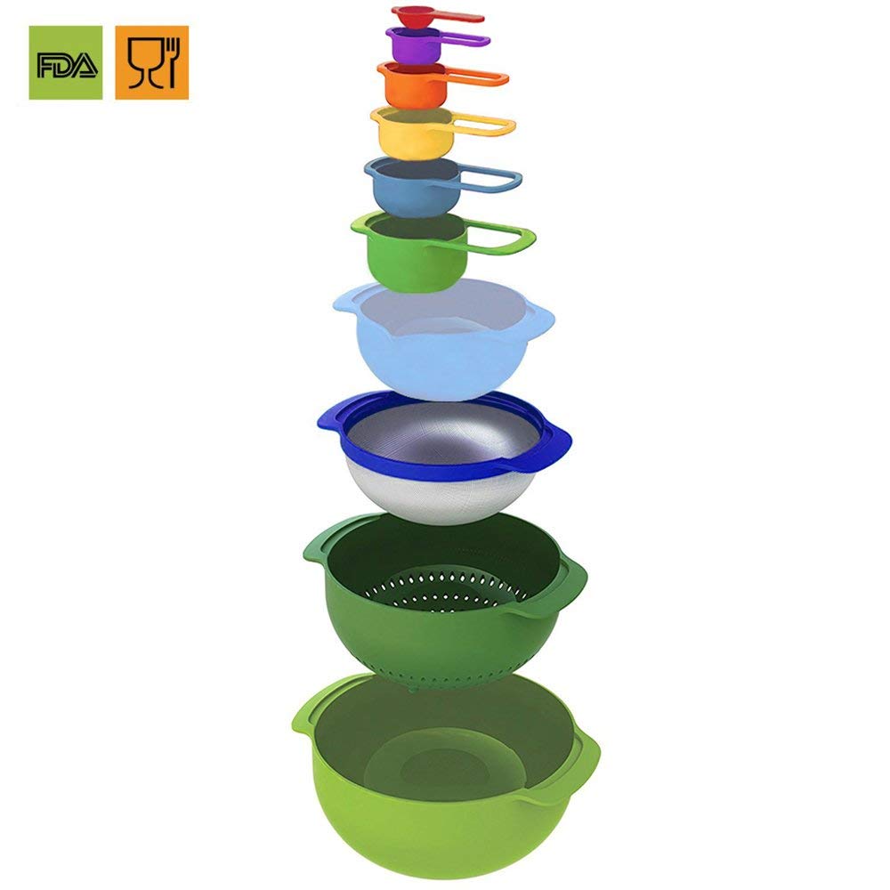 Plastic 10 pcs Mixing Bowls Set